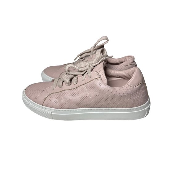 Greats Brooklyn The Royal Sneakers Size 8.5‎ Blush Perforated Shoes Leather Pink - Picture 4 of 10
